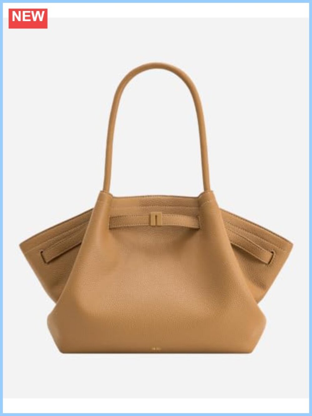 Medium Vegan Leather Tote Bag with Magnetic Snap Closure